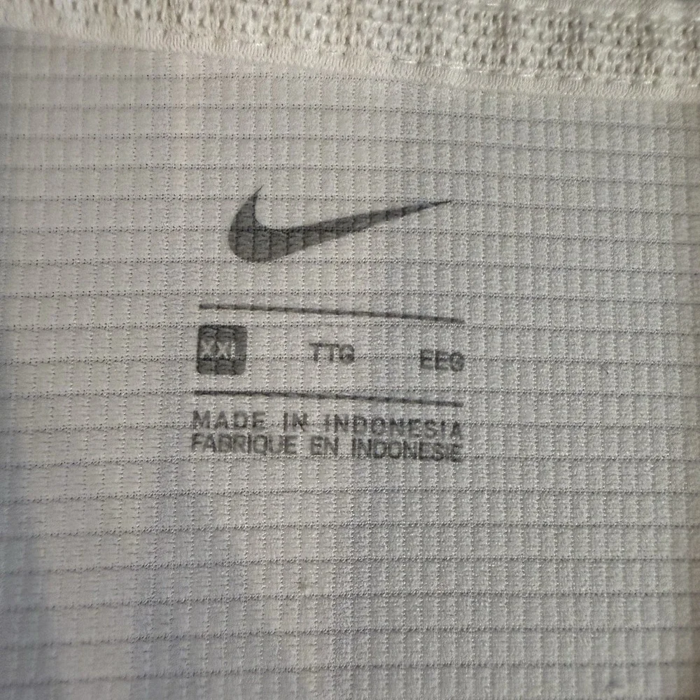 Nike Mens XL Dri-Fit White Golf Polo Shirt